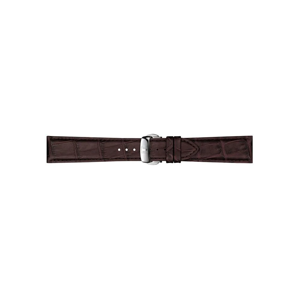 Men's Swiss Automatic Powermatic 80 Silicium Brown Leather Strap Watch 40mm 商品