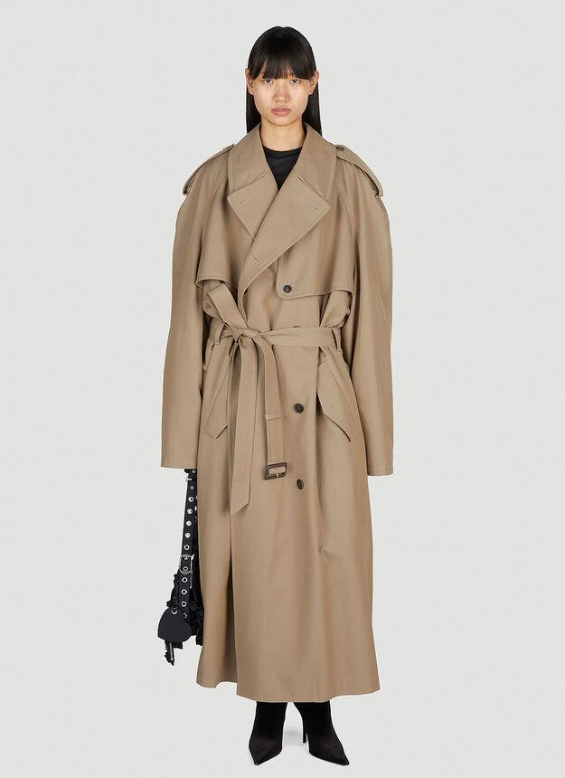 商品Balenciaga|Oversized Trench Coat in Beige,价格¥32790,第2张图片详细描述