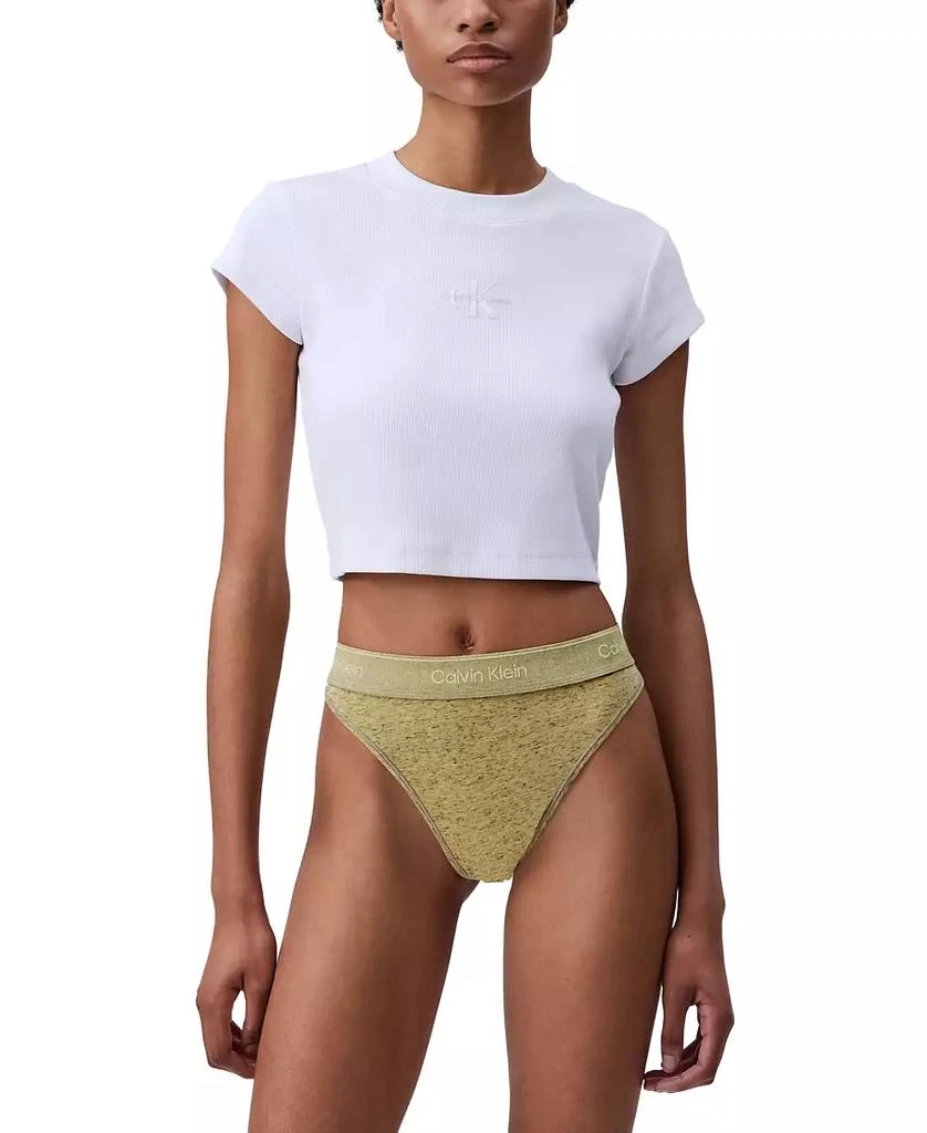 商品Calvin Klein|Women's Icon Cotton Stretch Tanga Underwear QF8333,价格¥98,第3张图片详细描述