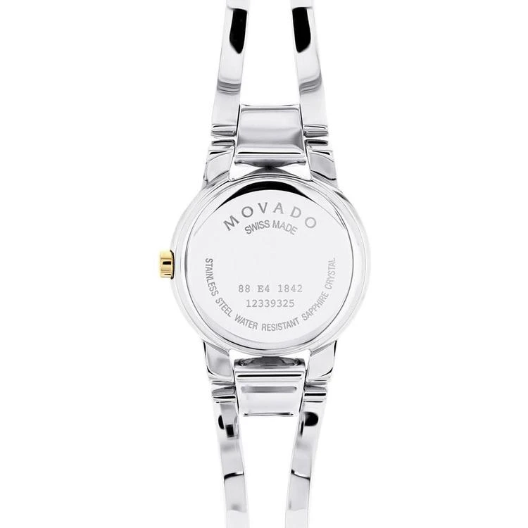 商品Movado|Swiss Amorosa 女士双色不锈钢手镯腕表 24mm,价格¥3859,第3张图片详细描述