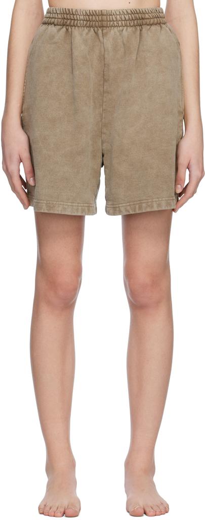 Taupe SKIMS Boyfriend Fleece Shorts商品第1张图片规格展示