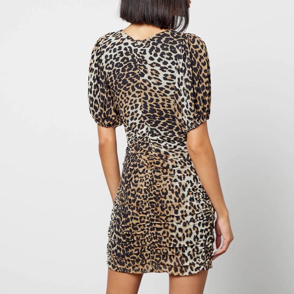 商品Ganni|Ganni Leopard-Print Recycled Stretch-Mesh Mini Dress,价格¥1712,第4张图片详细描述