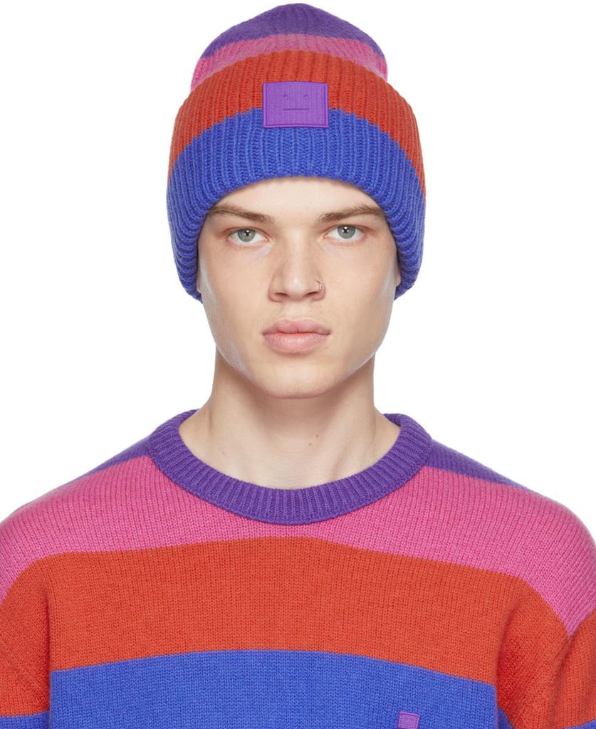 Multicolor Stripe Logo Beanie商品第1张图片规格展示