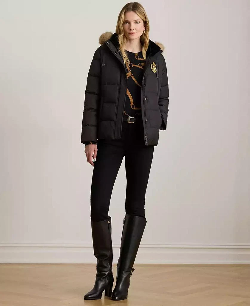 商品Ralph Lauren|Women's Faux-Fur-Trim Collared Puffer Coat,价格¥1759,第4张图片详细描述