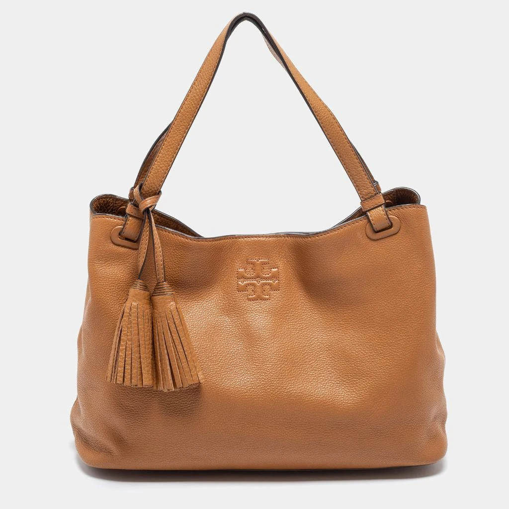 商品[二手商品] Tory Burch|Tory Burch Brown Leather Thea Center Tote,价格¥1273,第1张图片