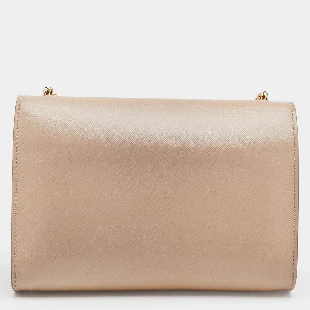 商品[二手商品] Salvatore Ferragamo|Salvatore Ferragamo Beige Patent Leather Vara Bow Chain Shoulder Bag,价格¥876,第4张图片详细描述