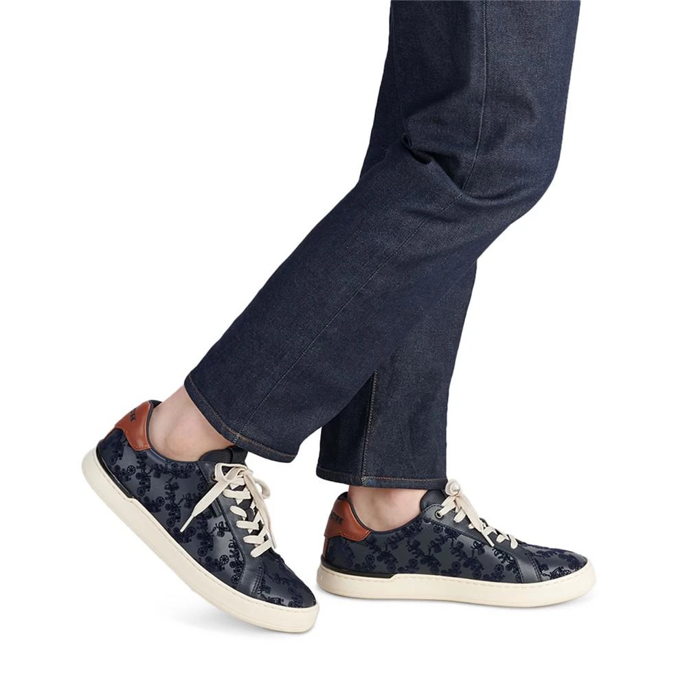 商品Coach|Men's Lowline Flocked Leather Sneaker,价格¥890,第4张图片详细描述