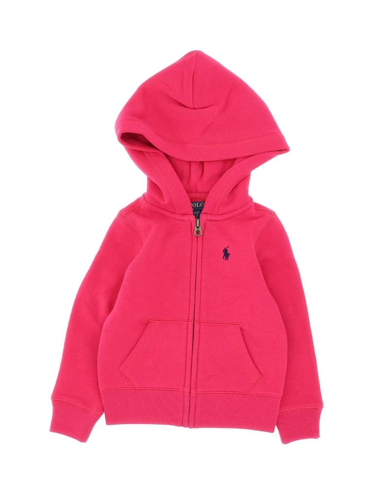 商品Ralph Lauren|Polo Ralph Lauren Kids Logo Embroidered Long-Sleeved Zip-Up Hoodie,价格¥534,第1张图片