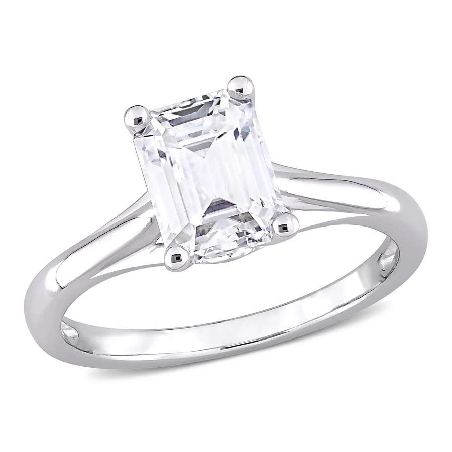 商品Amour|10k White Gold 2 CT TGW Created White Moissanite Cocktail Ring,价格¥2971,第1张图片