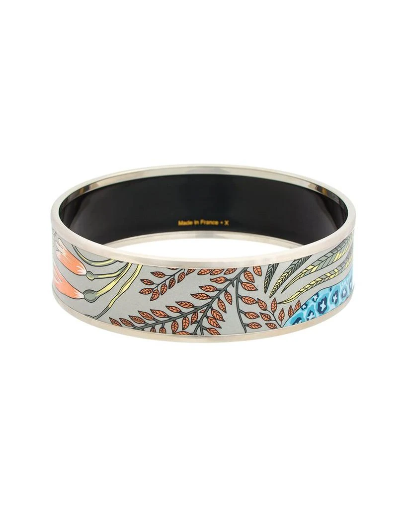 商品[二手商品] Hermes|Hermes Palladium Plated Giraffe Romantique Enamel Bangle (Authentic Pre-Owned),价格¥3964,第2张图片详细描述