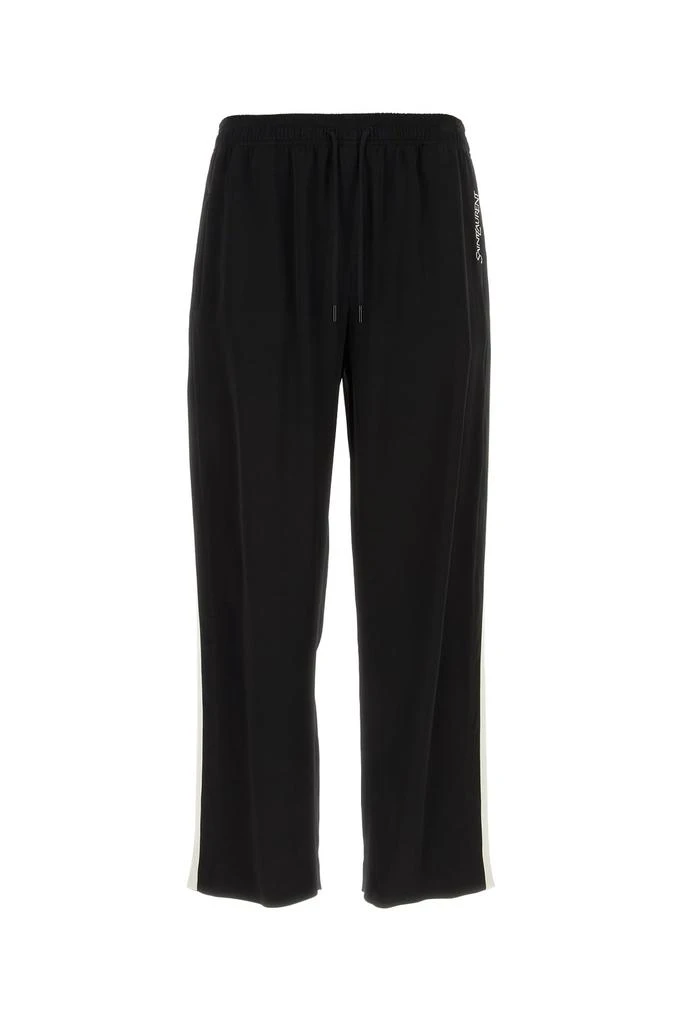 商品Yves Saint Laurent|Saint Laurent Logo-Embroidered Drawstring Striped Track Pants,价格¥9299,第1张图片