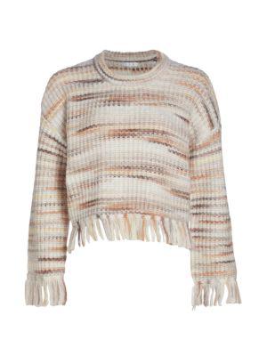 Fringe-Trim Cropped Sweater商品第6张图片规格展示