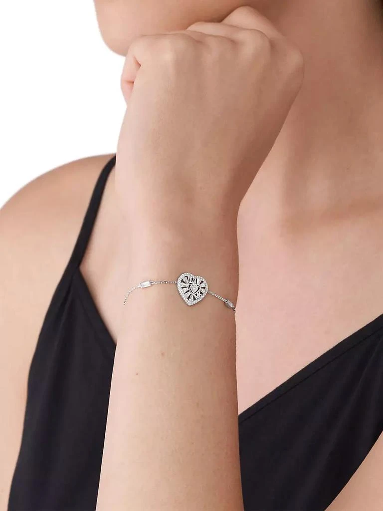 商品Michael Kors|Sterling Silver & Cubic Zirconia Heart Pendant Bracelet,价格¥1133,第2张图片详细描述