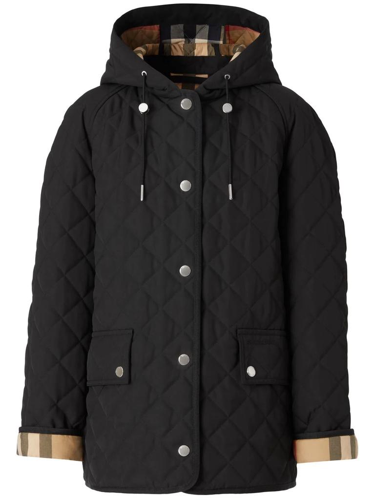 BURBERRY WOMEN QUILT DOWN HOODED JACKET商品第5张图片规格展示