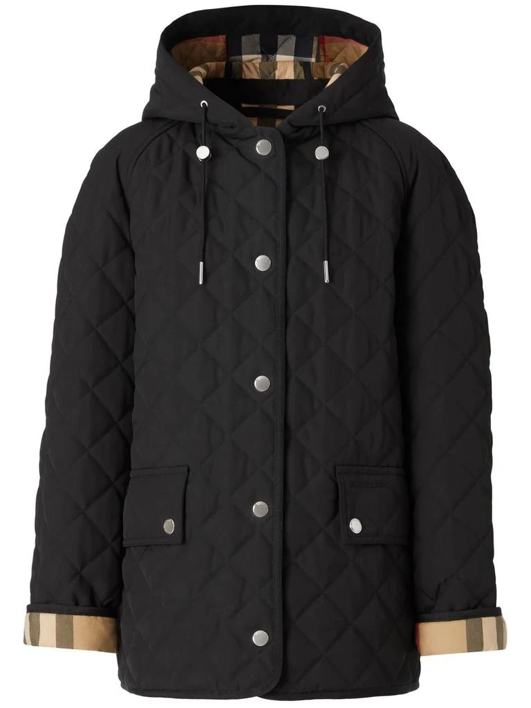 商品Burberry|BURBERRY WOMEN QUILT DOWN HOODED JACKET,价格¥10223,第5张图片详细描述