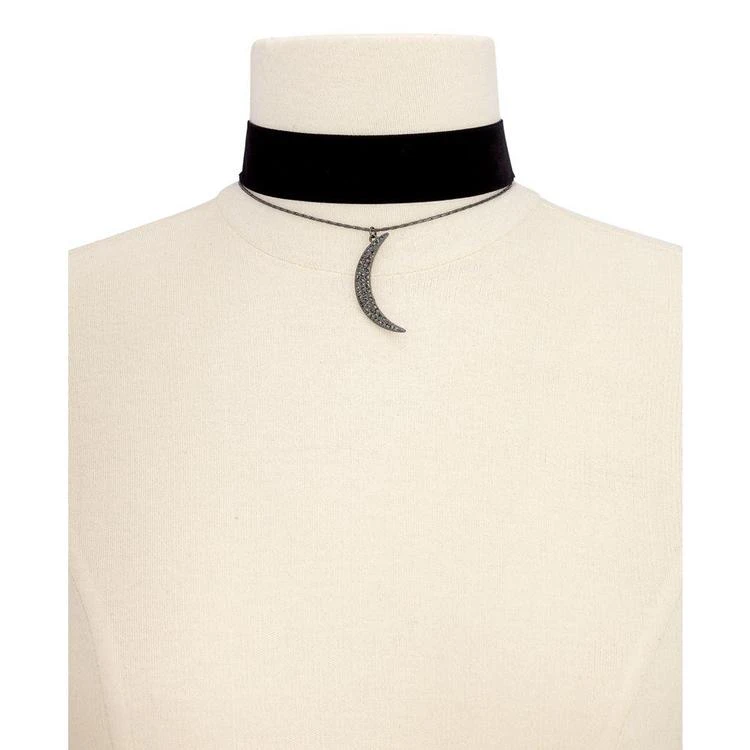 商品INC International|Silver-Tone Two-Layer Moon & Velvet Choker Necklace, Created for Macy's,价格¥56,第2张图片详细描述