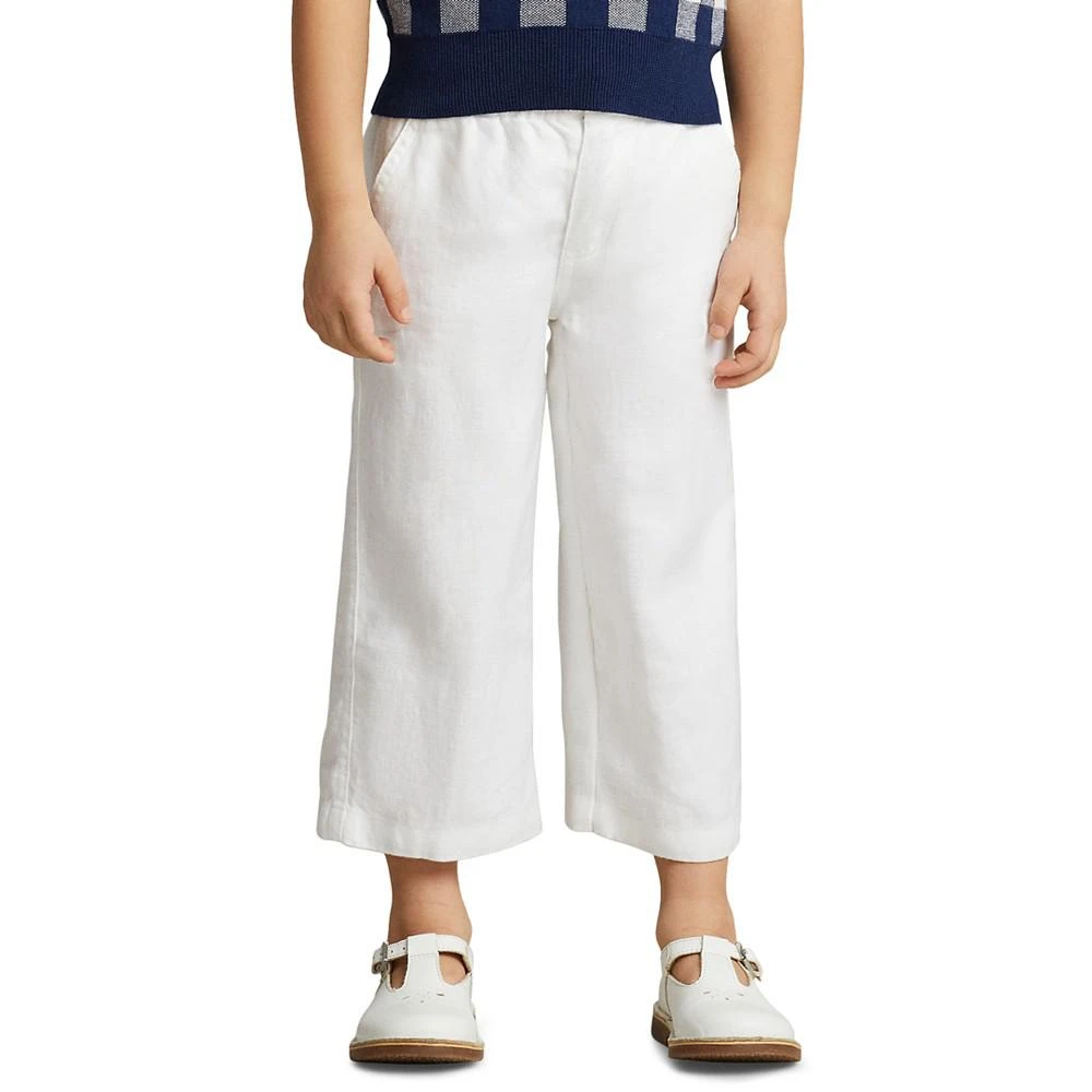 商品Ralph Lauren|Toddler Girls Wide-Leg Pants,价格¥114,第1张图片