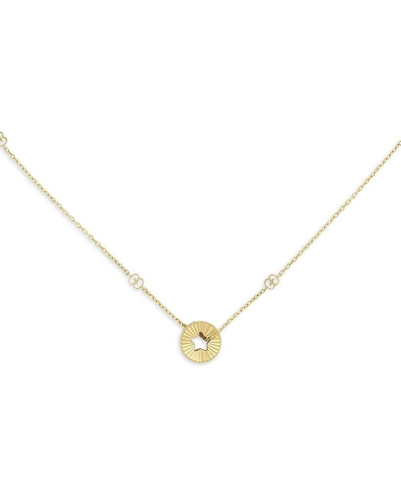 商品Gucci|18K Gold Icon Star & Double G Pendant Necklace, 40"-42",价格¥18701,第1张图片详细描述