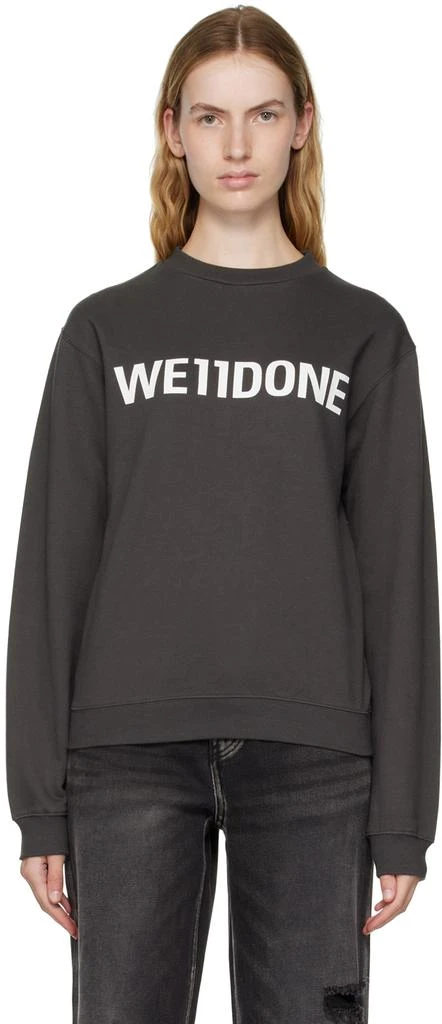 商品We11done|Gray Fitted Sweatshirt,价格¥517,第1张图片