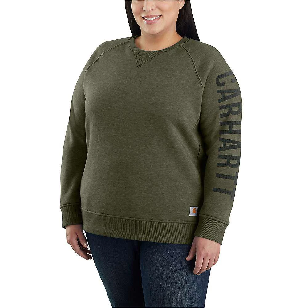 商品Carhartt|Carhartt Women's Relaxed Fit Midweight Crewneck Block Logo Sleeve Graphic Sweatshirt,价格¥289,第4张图片详细描述