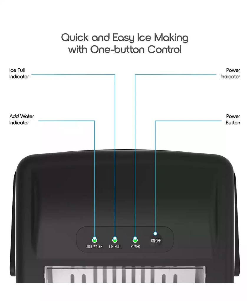 商品Tzumi|ionchill QuickCube Bullet Portable Countertop Ice Maker,价格¥1541,第3张图片详细描述