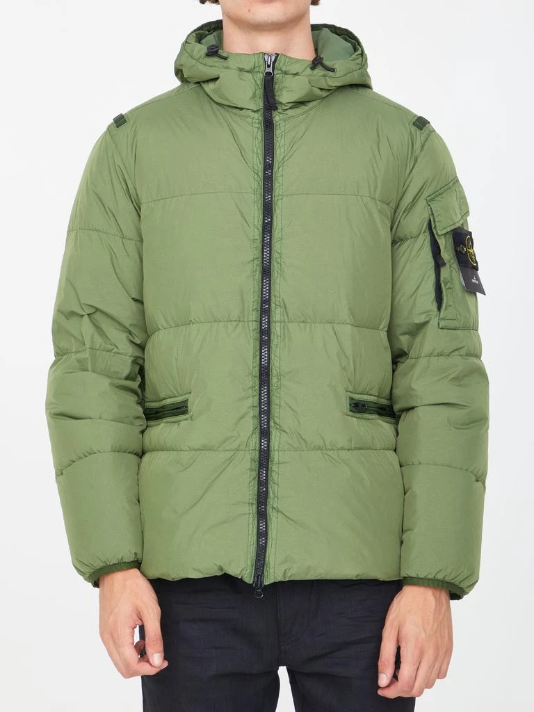 商品Stone Island|Military green down jacket,价格¥5546,第1张图片