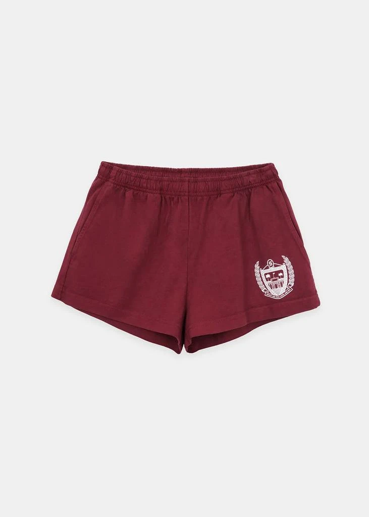 商品Sporty & Rich|Sporty & Rich Merlot Beverly Hills Disco Shorts,价格¥416,第1张图片