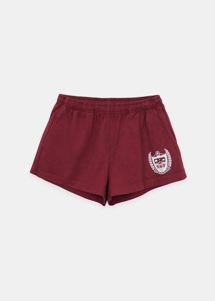 商品Sporty & Rich|Sporty & Rich Merlot Beverly Hills Disco Shorts,价格¥390,第1张图片