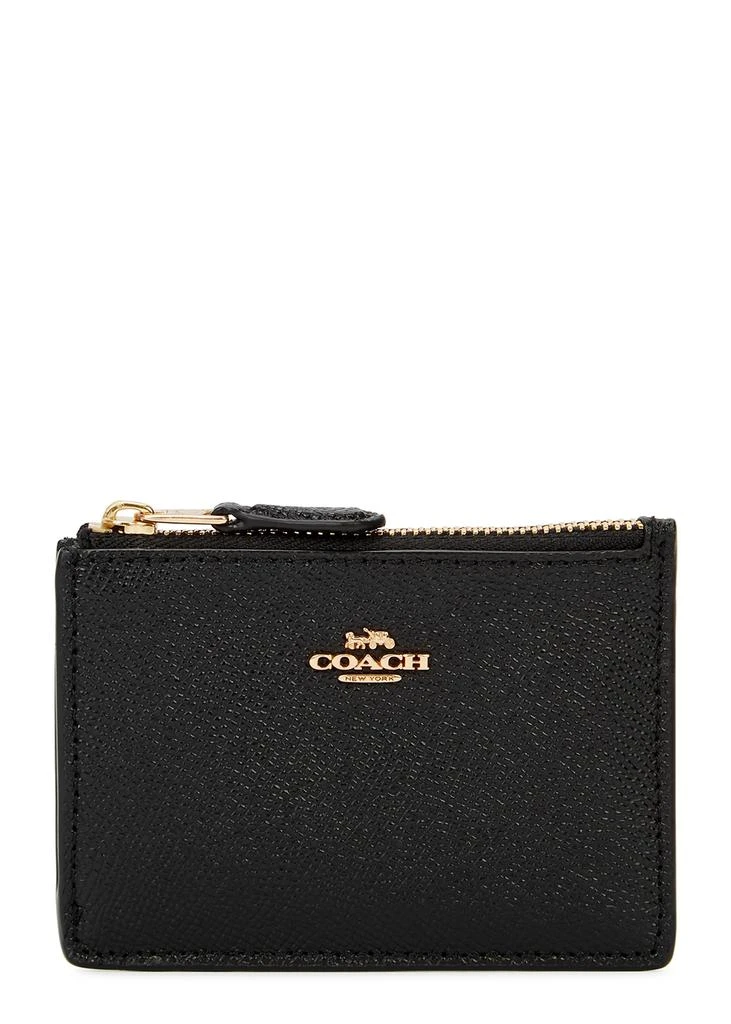 商品Coach|Black grained leather coin purse,价格¥780,第1张图片