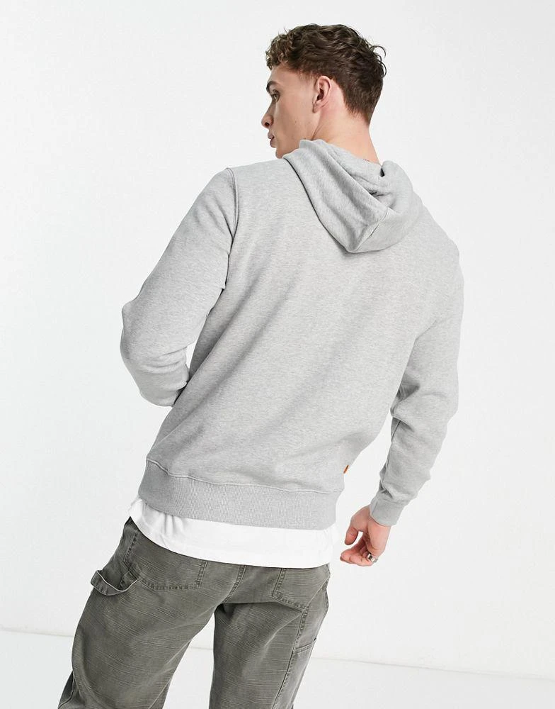 商品Timberland|Timberland Stack logo hoodie in light grey ,价格¥581,第2张图片详细描述