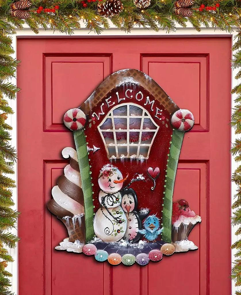 商品Designocracy|Season of Sweet Christmas Wooden Wall Decor Door Decor J. Mills-Price,价格¥1099,第2张图片详细描述