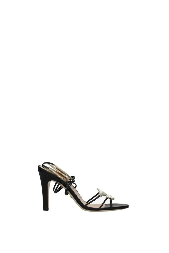 商品Gucci|Sandals Leather Black Platinum,价格¥2759,第1张图片