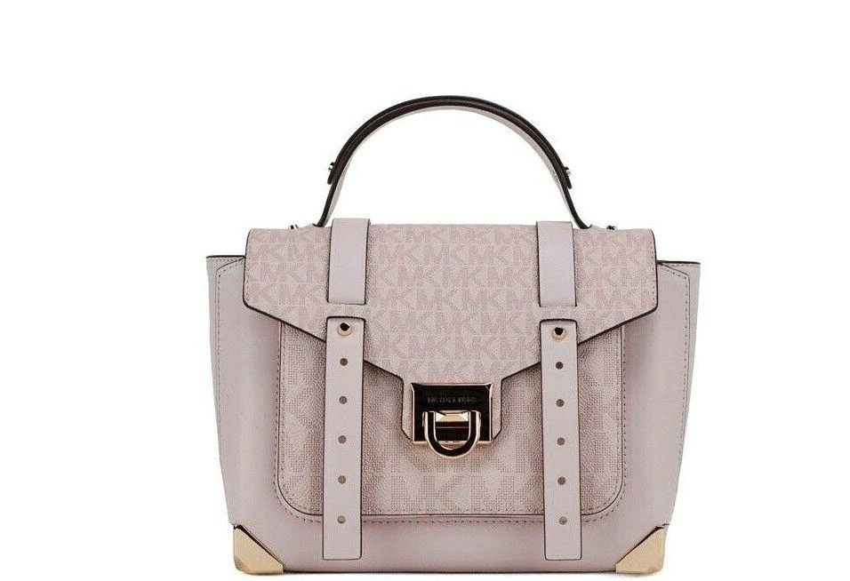 商品Michael Kors|Michael Kors Manhattan Medium Powder Blush PVC Top Handle Purse Satchel Handbag,价格¥2110,第1张图片