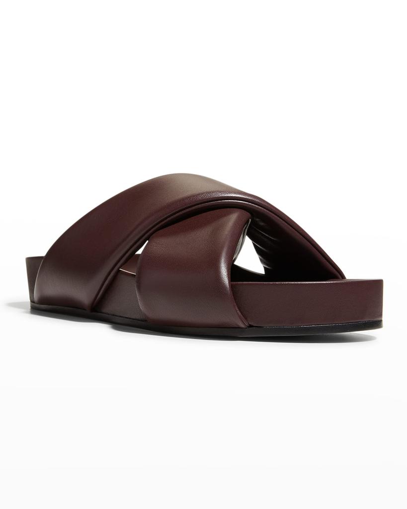 Men's Leather Crisscross Slide Sandals商品第2张图片规格展示