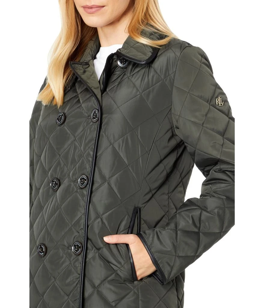 商品Ralph Lauren|Quilted Peacoat Jacket w/Trim,价格¥1268,第3张图片详细描述