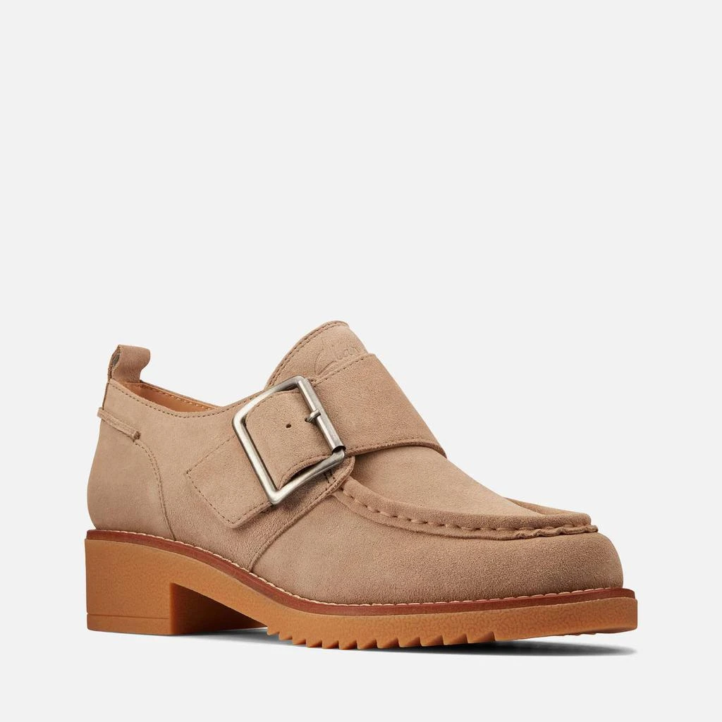 商品Clarks|Clarks Women's Eden Suede Heeled Monk Shoes - Sand,价格¥195,第3张图片详细描述