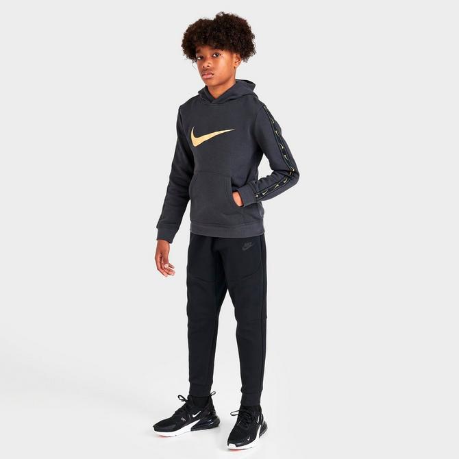 Boys' Nike Sportswear Repeat Taped Fleece Pullover Hoodie商品第2张图片规格展示