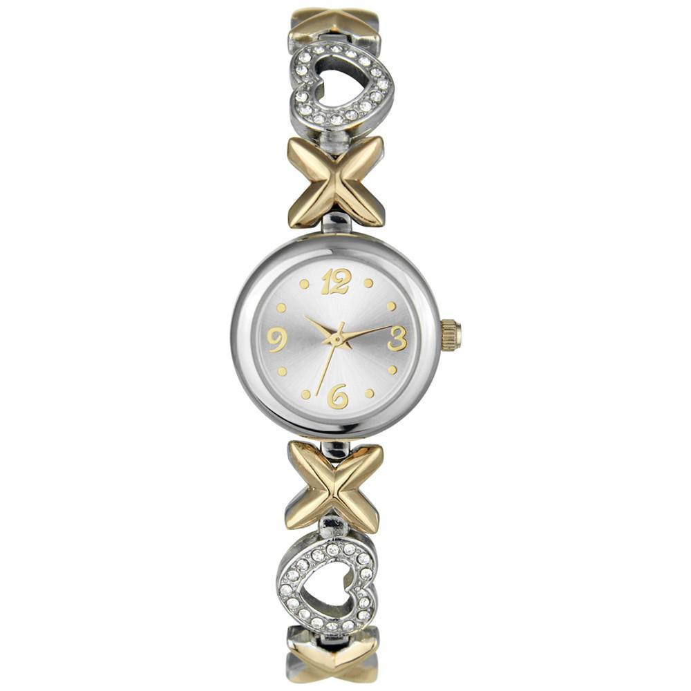 商品Charter Club|Women's Two-Tone Mixed Metal Heart Bracelet Watch, 22mm, Created for Macy's,价格¥118,第1张图片