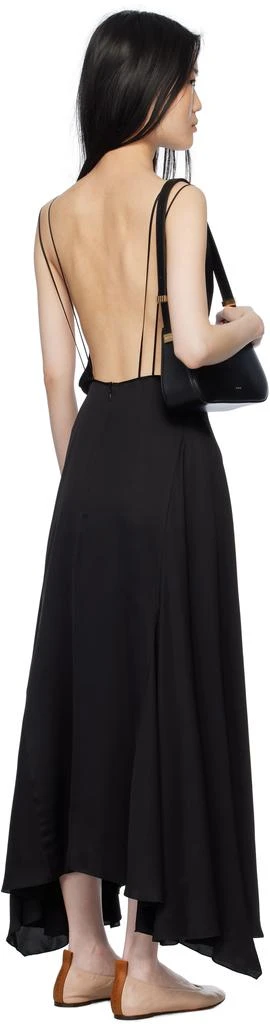 商品Lanvin|Black Silk Bowling Midi Dress,价格¥11619,第3张图片详细描述