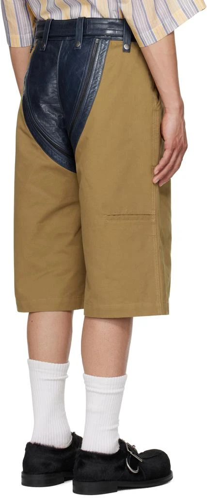 商品Martine Rose|Navy & Khaki Zip Chap Utility Shorts,价格¥4876,第3张图片详细描述