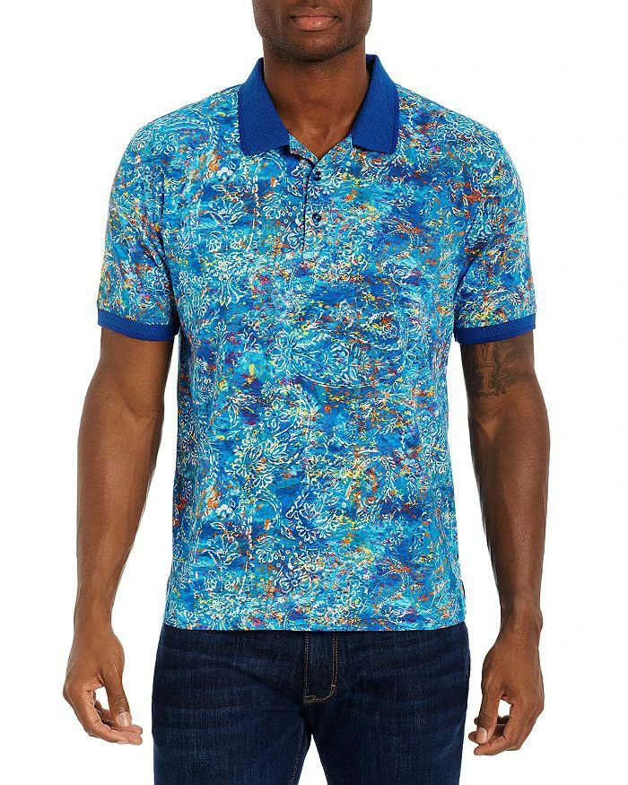 商品Robert Graham|In Deep Water Cotton Printed Classic Fit Polo Shirt,价格¥749,第1张图片