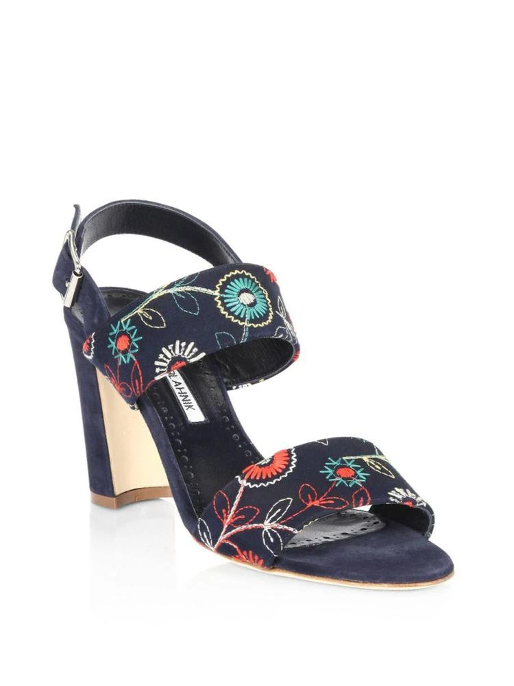 商品Manolo Blahnik|Khan Suede Sandals,价格¥2533,第1张图片