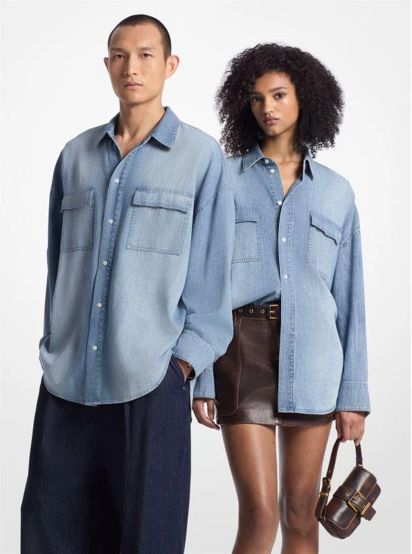 商品Michael Kors|Oversized Chambray Shirt,价格¥453,第1张图片