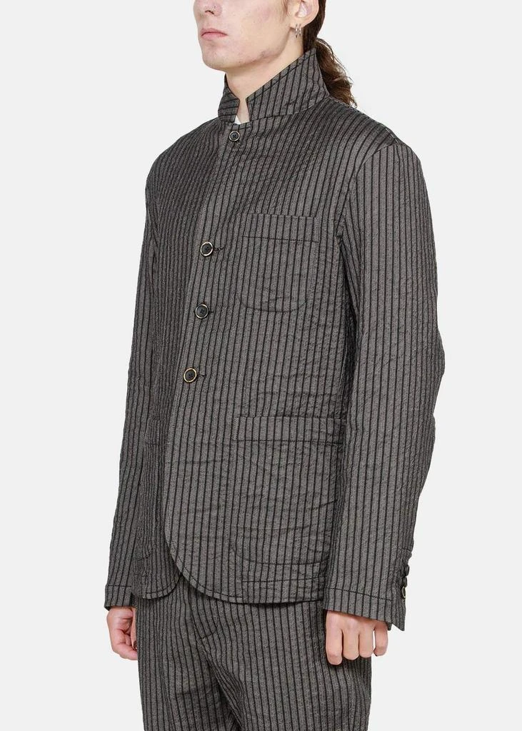 商品Uma Wang|Uma Wang Black & Grey Striped Jacy Jacket,价格¥3291,第2张图片详细描述