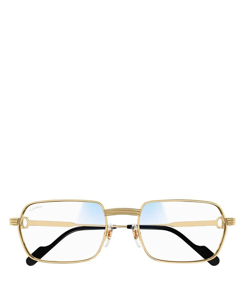 Premiere De Cartier 24 Carat Gold Plated Photochromatic Rectangular Sunglasses, 56mm 商品