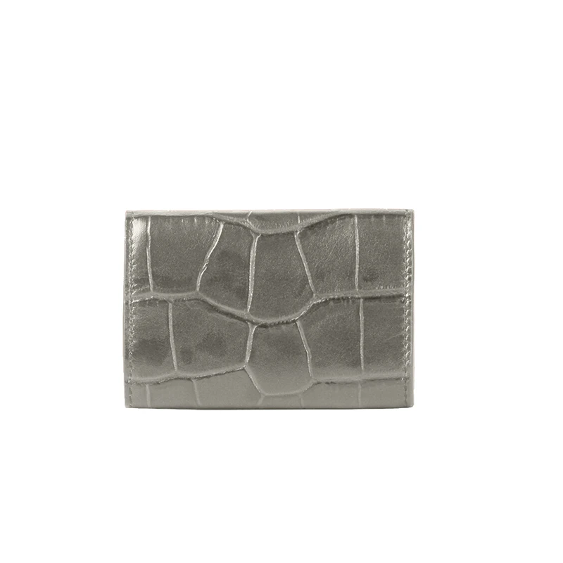 Balenciaga/巴黎世家 春夏新款 PAPIER 系列 女士迷你灰色鳄鱼压纹小牛皮钱包3914460R70N1505 商品
