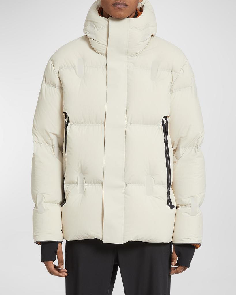 Men's Waterproof Hooded Down Ski Blouson Jacket商品第1张图片规格展示