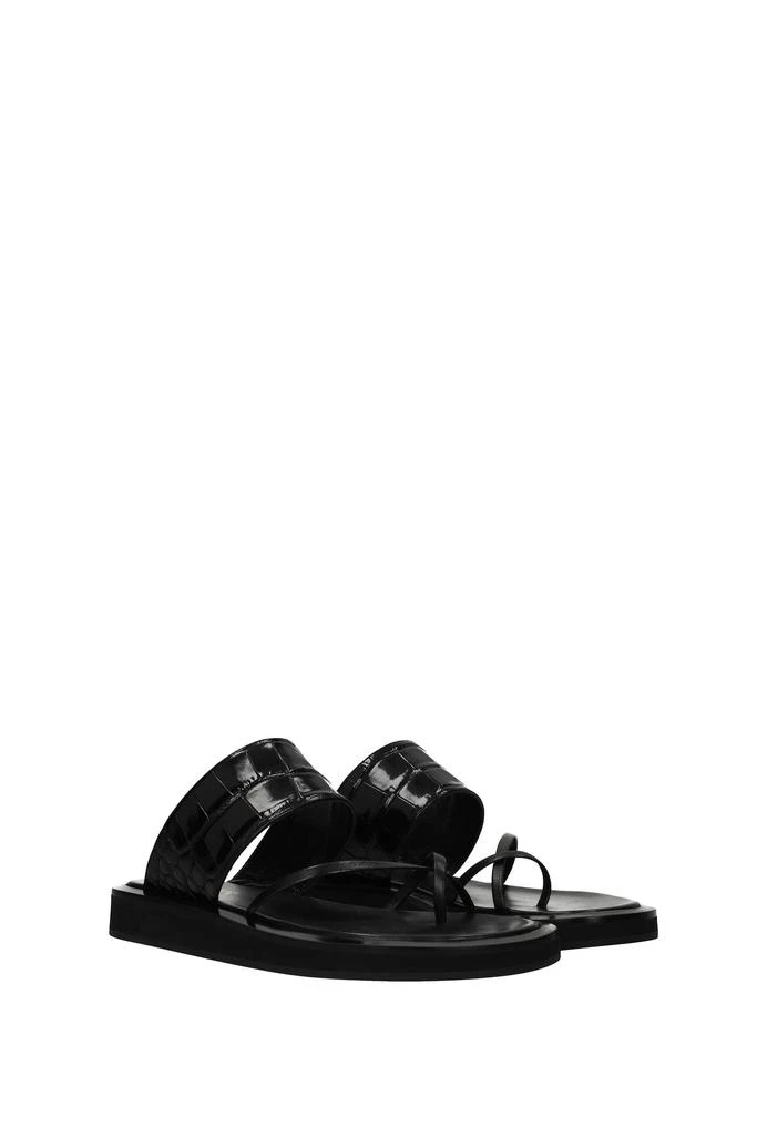 商品Paris Texas|Slippers and clogs Leather Black,价格¥1584,第2张图片详细描述