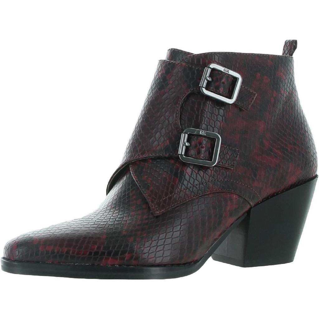 商品Michael Kors|MICHAEL Michael Kors Womens Loni Ankle Bootie Leather Block Heel Booties,价格¥221,第3张图片详细描述