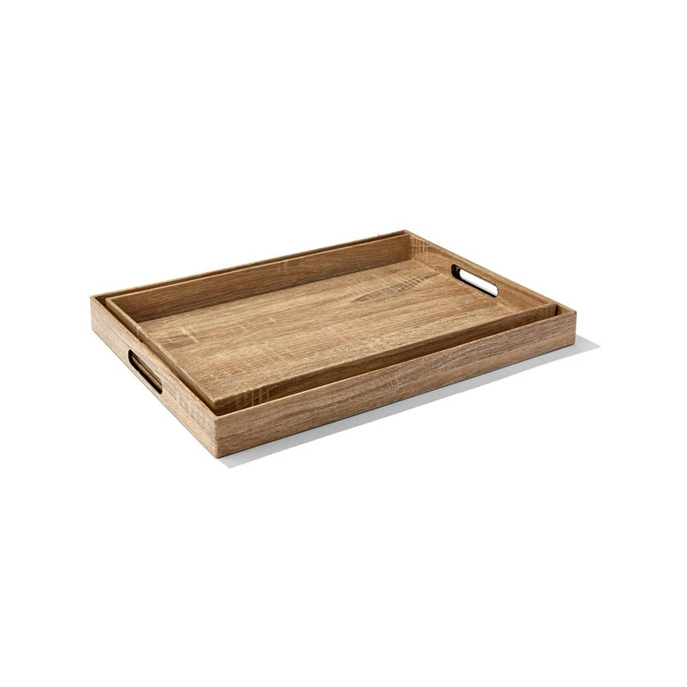 商品American Atelier|Maple Wood Finished Trays Set, 2 Piece,价格¥520,第1张图片